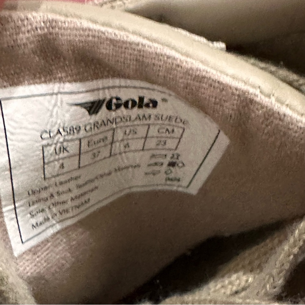 Gola Grand Slam Tan White Sneakers Suede Leather 6 - Picture 6 of 6